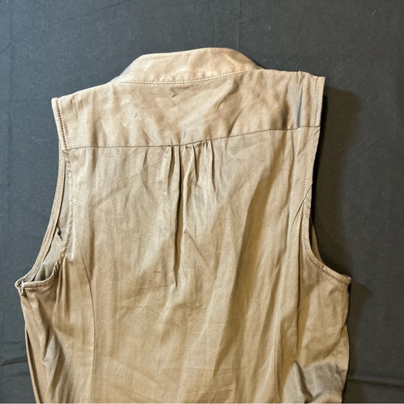 Express Tan Ruffle Midi Dress - Picture 8 of 8